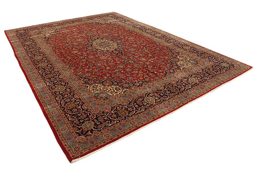 Kashan Persian Rug 415x300 - Picture 1