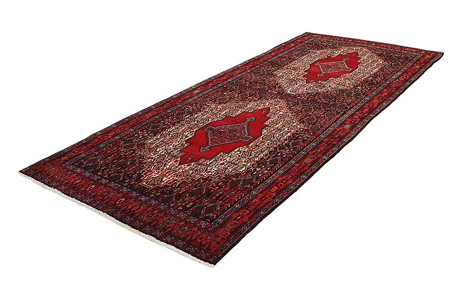 Senneh - Kurdi Persian Rug 368x146 - Picture 2